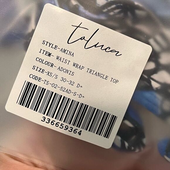 NWT Toluca Amina Bikini Top Waist Wrap Triangle Adonis Size XS/S - Picture 2 of 6